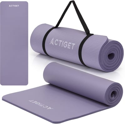 Actiget® Yogamat - Extra Dik - Inclusief Draagriem - 183 x 61 x 1,5 CM - Paars