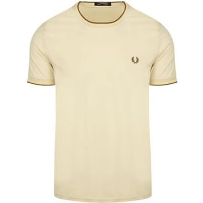 T-shirt Fred Perry M1588 Twin Tipped T-shirt Beige