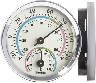 Allecto - Analoge Hygrometer - Batterijvrije Thermohygrometer - Perfect voor binnengebruik - Nauwkeurige luchtvochtigheid meting - Zorgt voor een