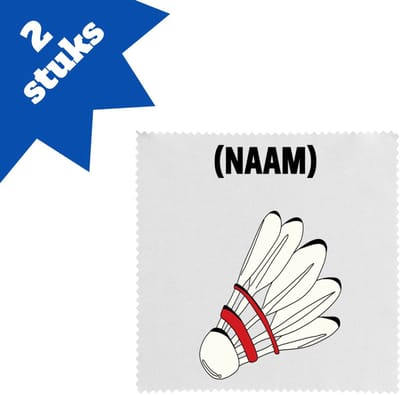 Akyol - badminton met eigen naam brillendoekjes - Badminton - badmintonner - sport - 17,8 bij 17,8 cm - 2 stuks