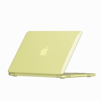 Lunso Geschikt voor MacBook Neo cover hoes - case - Glanzend Citrine