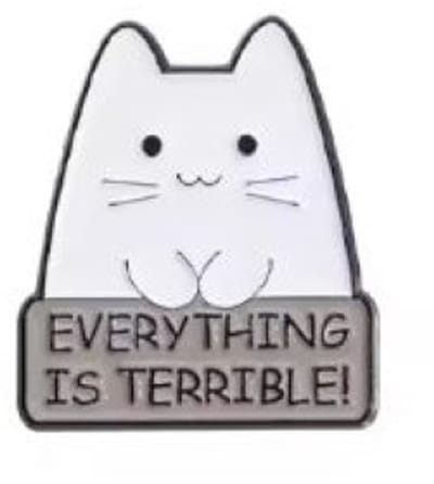 Pin Broche - enamel pin - kledingspeld - Terrible kat