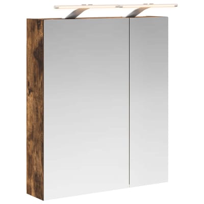 vidaXL - Badkamerspiegelkast - Rook - Eiken - 60 - x - 14,5 - x - 70 - cm - Bewerkt - hout