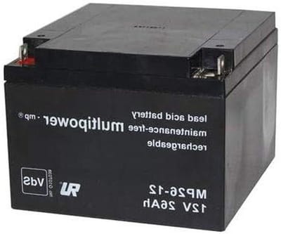 Oplaadbare Accu - 12 Volt Batterij - Noodstroom Voorziening - Onderhoudsvrij AGM - 26 Ah - Blauw