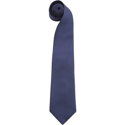 Premier Mannen 'Kleuren' Effen Mode / Zakelijke Stropdas (Marineblauw)