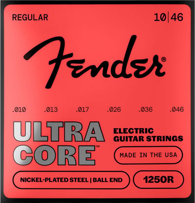 Fender 1250R UltraCore Nickel Plated Elektrische Gitaarsnaren (10-46) met Bal-Einde
