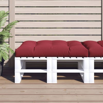 vidaXL - Palletkussen - 120 - x - 80 - x - 12 - cm - stof - wijnrood