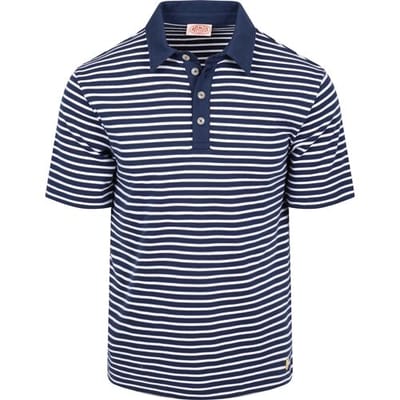 Armor-Lux Poloshirt Strepen Donkerblauw (navy) - Maat XXL - Heren