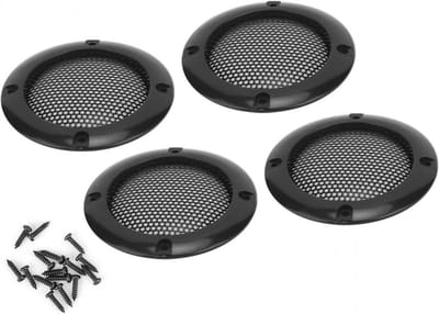 Luidspreker Grilles - Audio Covers - Luidspreker Beschermen - Geperforeerd IJzeren Gaas - 4 stuks - Zwart