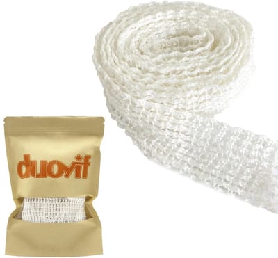 Dailygoods- Rolbraadnet 5 m x 9 cm - Elastisch Vleesnet - Scheurbestendig - Katoenen Vleesgaas - Voor Roken en Marineren - Gemakkelijk te Snijden