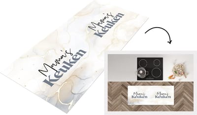 Keukenloper - Loper keuken - Quotes - Marmer - Koken - Mama's keuken - Aanrecht - 120x50 cm - Keukenloper vinyl