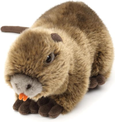 Pluche Knaagdier - Knuffeldier Beberrat - Spelen en Decoratie - Levensecht Design - 21 cm Lengte - Nutria