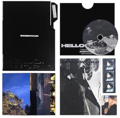 Mini Album Hello, World van BAEKHYUN - Folder Ver. met CD en Extra's