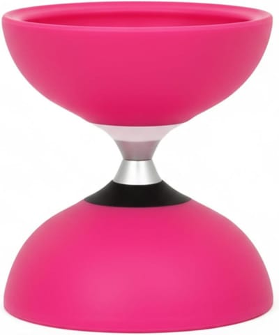 Jongleer Diabolo - Balans Speelgoed - Jongleer Vaardigheden - Geïntegreerd Kogellager - 136 mm Diameter - Felroze