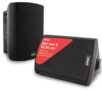 Pyle Luidsprekers - 2-Weg Speakers - Plafondluidsprekers -Buitenluidsprekers- Stevige Universele Bevestiging – 200 W - Geschikt voor Zwembad, Patio en Binnengebruik -Zwart