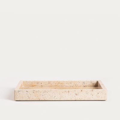 HOMLA - Decoratieve Tray - Beige Marmer - 25x15x3 cm