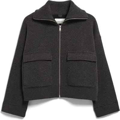 oversized bomberjack van katoenmix model 'COTTON-WOOL KNIT'