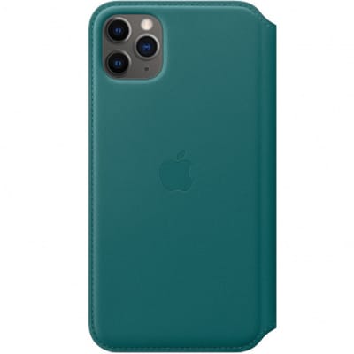 Leather Folio Bookcase voor de Apple iPhone 11 Pro Max - Peacock