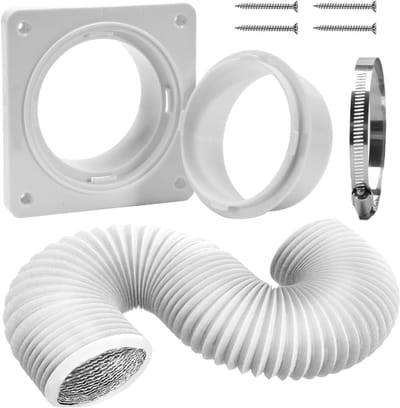 Droger Ventilatieslang - Luchtafvoer Kit - Wandmontage Afvoer - Universele Connector - 18.5x18.5x16.5cm