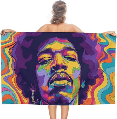 Towel quick dry beach towels pop art style towel soft lightweight travel towels absorbent large easy pack travel things beach blanket for gym sports swimming
