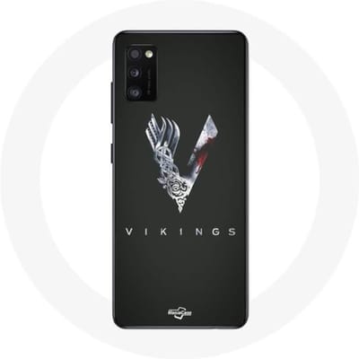 Case voor Samsung Galaxy S20 Vikings Series Seizoen 6 logo V Zwaard Grijs Zwarte Achtergrond