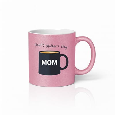 Roze Moederdag Beker - 330ml Keramische Koffiemok - Cadeau Tip Moederdag