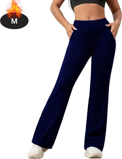 Livano Trainingsbroek Dames - Sportbroek - Trainingsbroek Lang - Trainingspak - Sportkleding - Marineblauw - M