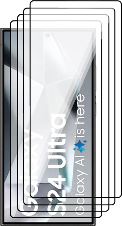 Screenprotector geschikt voor Samsung Galaxy S24 Ultra - 4x PET Screen Protector