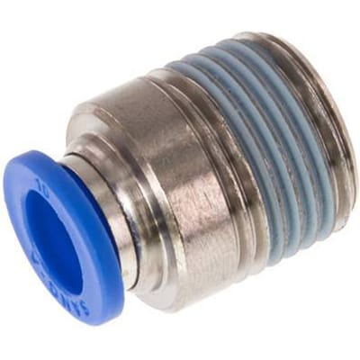 10mm x R1/2'' Messing/PA 66 Insteekfitting Buitendraad Binnenzeskant NBR [2 Stuks]