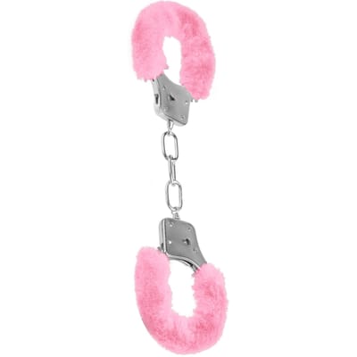 Metalen handboeien met pluche