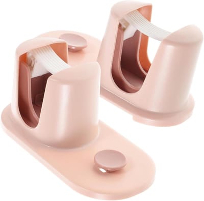 Mop Houder - Bezemklem Wandmontage - Opbergen Thuis - Boorvrij Bevestigen - 14.9 cm - Roze