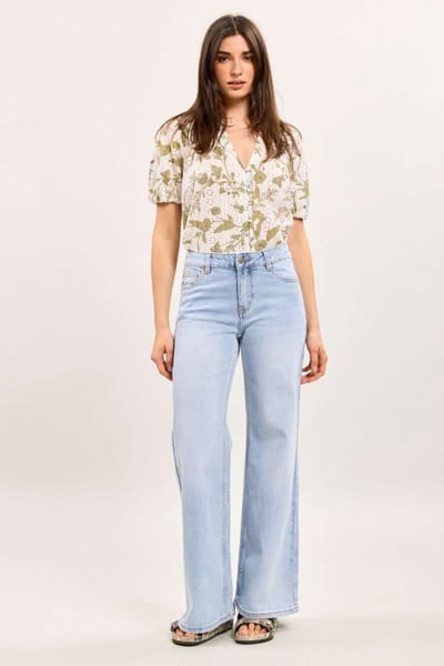 Toxik3 - Jeans wide leg bleached