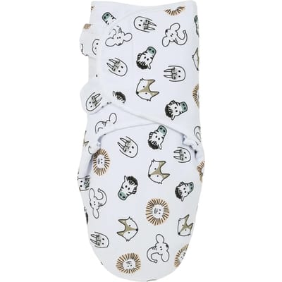 Meyco Baby Animal swaddlemeyco inbakerdoek gevoerd - multicolour - 0-3 maanden - 2.0 TOG