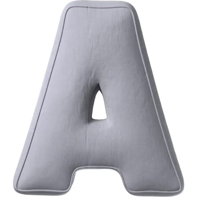 Kussen letter a Yellow Tipi Posh Velvet