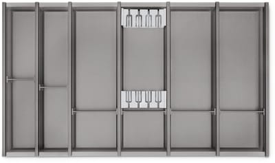 Bestekbak Cuisio grafietgrijs - voor corpusbreedte: 900 mm / breedte (binnen): 820-826 mm / diepte (binnen) 473 mm / hoogte 55 mm