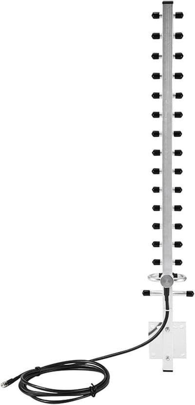 WLAN Richtantenne - Wifi Antenne Router - Draadloze Bereik Uitbreiden - Hoge Versterking 25dBi - 2 Meter Kabel - Zilver