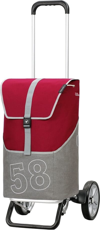 Andersen SHOPPER MANUFAKTUR Boodschappentrolley Alu Star Shopper Filip 46L Red Rood 111cm