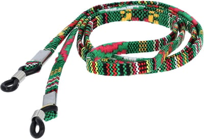 Brillenkoord - Brilkoord - Koord voor bril - Koordje - Bril accessoire - Glasses strap - Bril niet verliezen - Zonnebril koord - Brilketting - Multicolor - Groen - Vrolijke print - Jonyx
