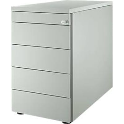 Schäfer Shop  Genius Vast ladeblok 13333, met greepuitsparing, B 435 x D 800 x H 717 mm, lichtgrijs/lichtgrijs/lichtgrijs