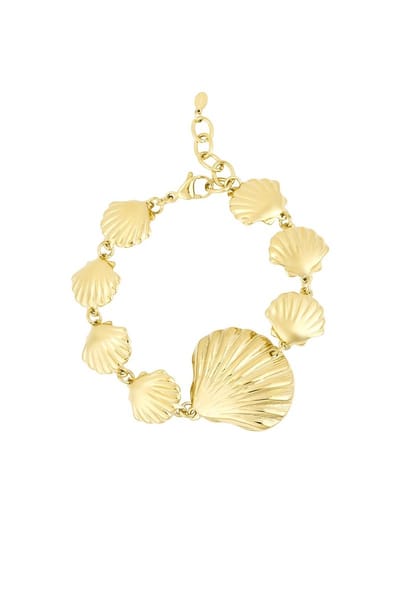 Bijoutheek Armband (Sieraad) Grote Schelpen Goud