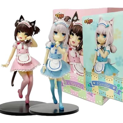 18cm NEKOPARA Anime Figuur Kawaii Meisje Chocola Actiefiguur Schattige Dienstmeid Vanilla Figuur PVC Verzameling Model Poppen Speelgoed Cadeaus