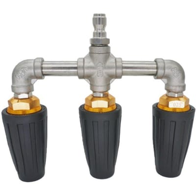 Buse Turbo 3 en 1 4000 PSI Rotation à 360 Degrés Buse Turbo pour Lave-Linge à Pression avec Connecteur Rapide 1/4 pouce gray