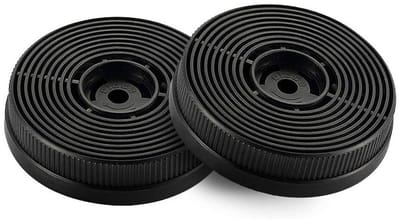 Klarstein Koolstoffilter voor afzuigkappen, Reserveonderdeel, 2 filters, Recirculatie, Ø 10,5 cm