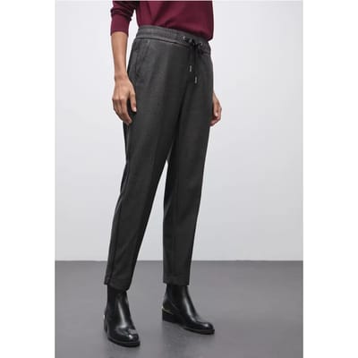 Gemêleerde broek met band