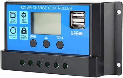 30A PWM Zonnepaneel Laadregelaar met USB voor 12V/24V Accu