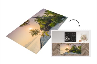 Keukenloper - Loper keuken - Strand - Palmbomen - Thailand - 120x60 cm - Keukenloper vinyl