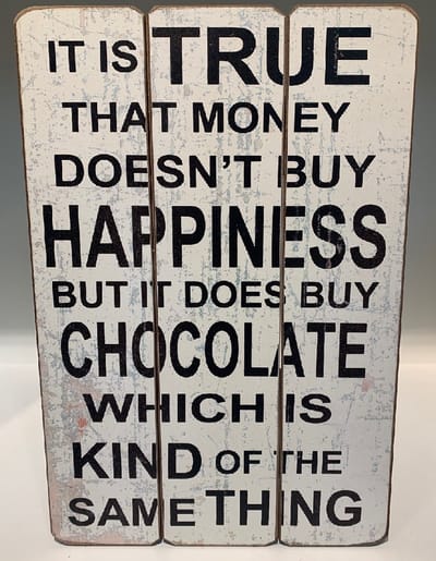 Wandbord It is true that Money...