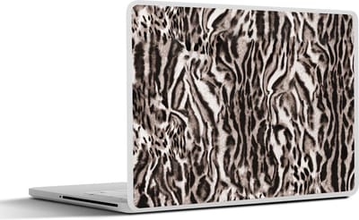 Laptop sticker - 10.1 inch - Panterprint - Bruin - Abstract - 25x18cm - Laptopstickers - Laptop skin - Cover
