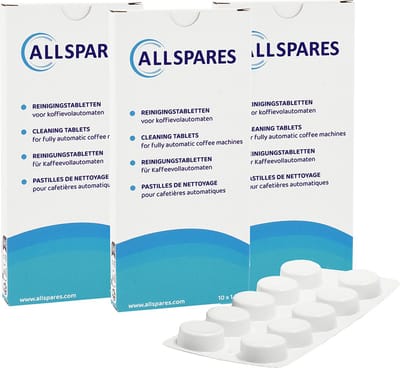 AllSpares Universele Reinigingstabletten (3x 10st.) voor koffiemachines