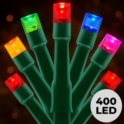 Lomera Kerstverlichting - Kerstlampjes - Kerstboomverlichting - Clusterverlichting Multicolor - 400 LED Lampjes - 8 Lichteffecten - Waterval - Timer Functie - 8 Uur aan - 16 Uur Uit - Multicolour Mix - Ip44 Adapter - Binnen en Buiten - 8m